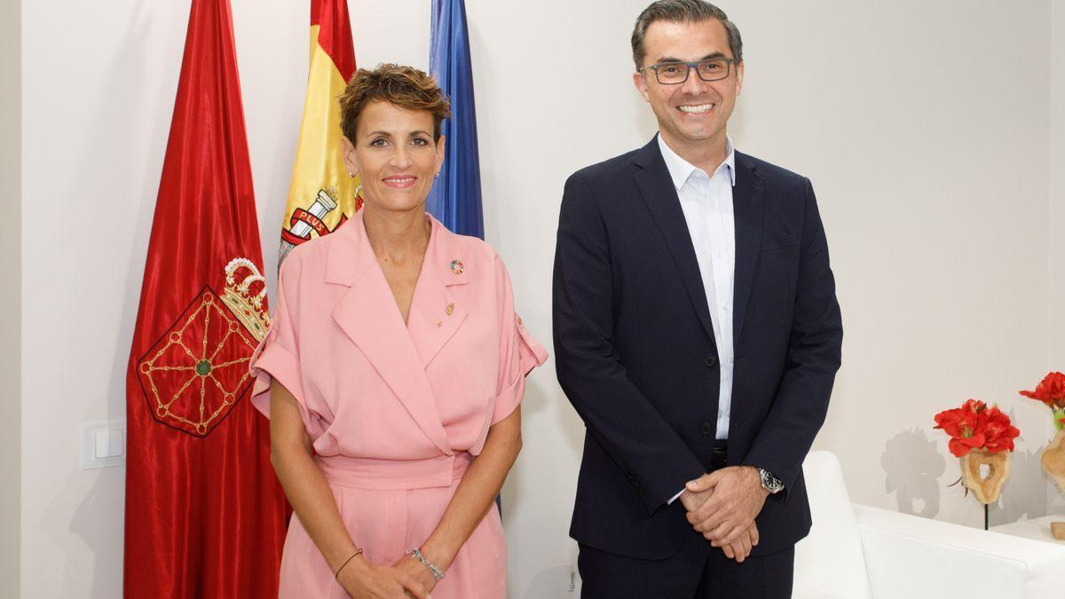 La Presidenta Chivite y Michael Hobusch