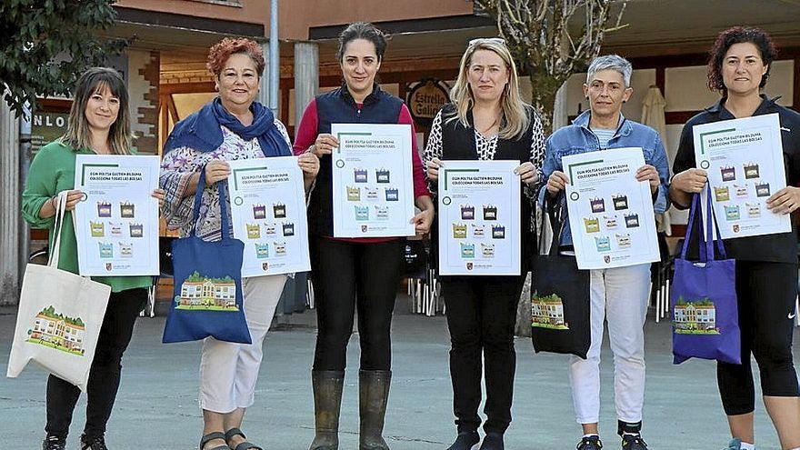 Amaia González, Vega Votello, BelénZurilla, María Jesús Ayestarán, Amaia Alustiza y Oihana Aldaregia, en la presentación de la campaña. | FOTO: CEDIDA