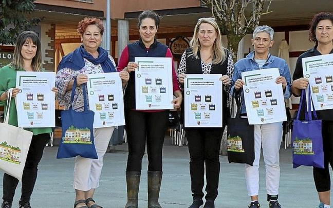 Amaia González, Vega Votello, BelénZurilla, María Jesús Ayestarán, Amaia Alustiza y Oihana Aldaregia, en la presentación de la campaña. | FOTO: CEDIDA