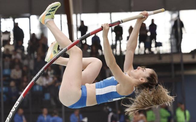 Maialen Axpe, en el Campeonato de España de pista cubierta