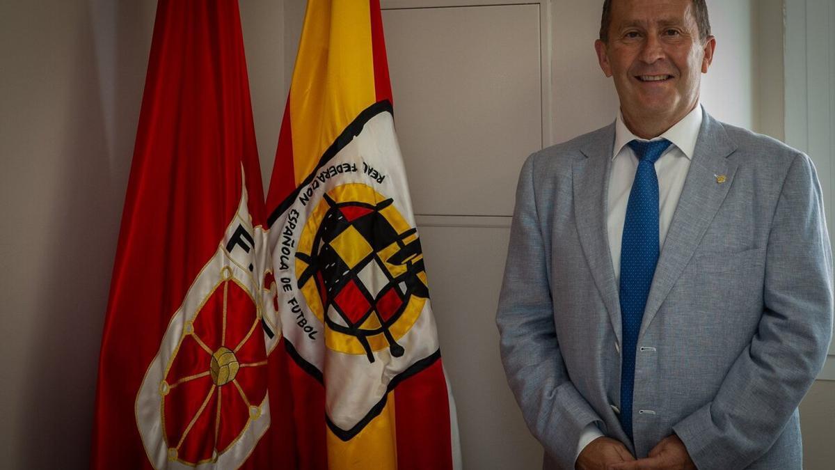 Rafa del Amo, presidente de la Federación Navarra de Fútbol y vicepresidente de la Real Federación Española de Fútbol