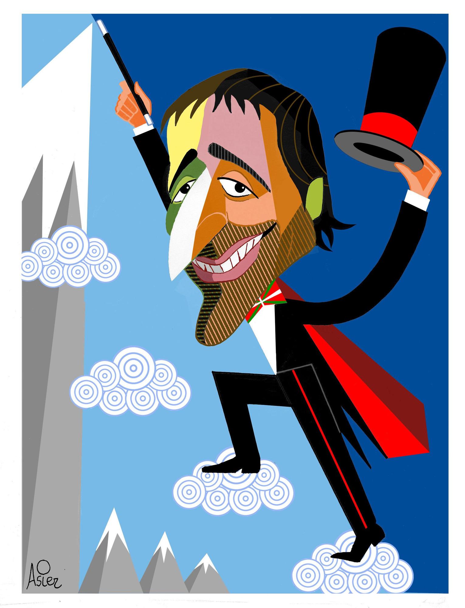 Caricatura de Alex Txikon