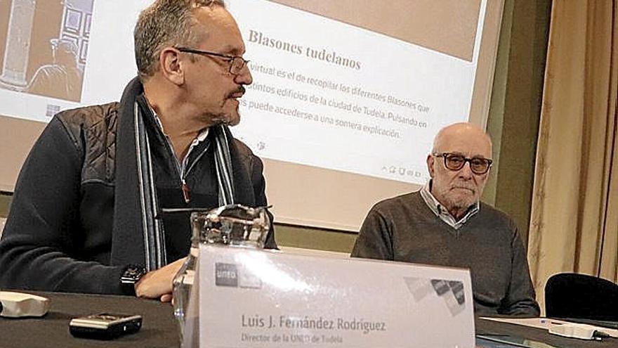Luis Fernández y el autor de los dibujos, Alberto Sola.