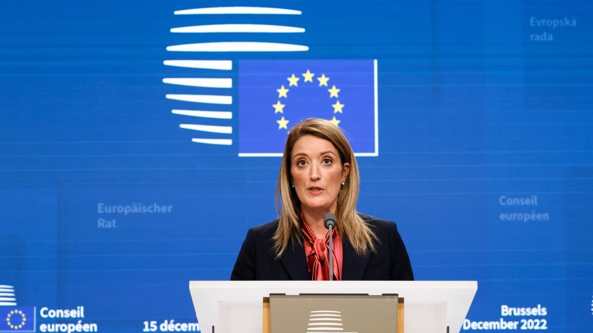 La presidenta del Parlamento Europeo, Roberta Metsola