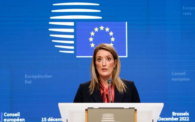 La presidenta del Parlamento Europeo, Roberta Metsola La presidenta del Parlamento Europeo, Roberta Metsola
