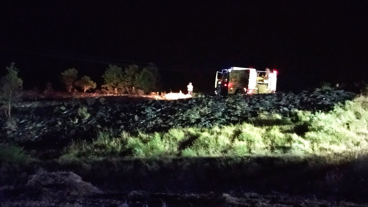 Pequeño incendio en la localidad de Caranca.