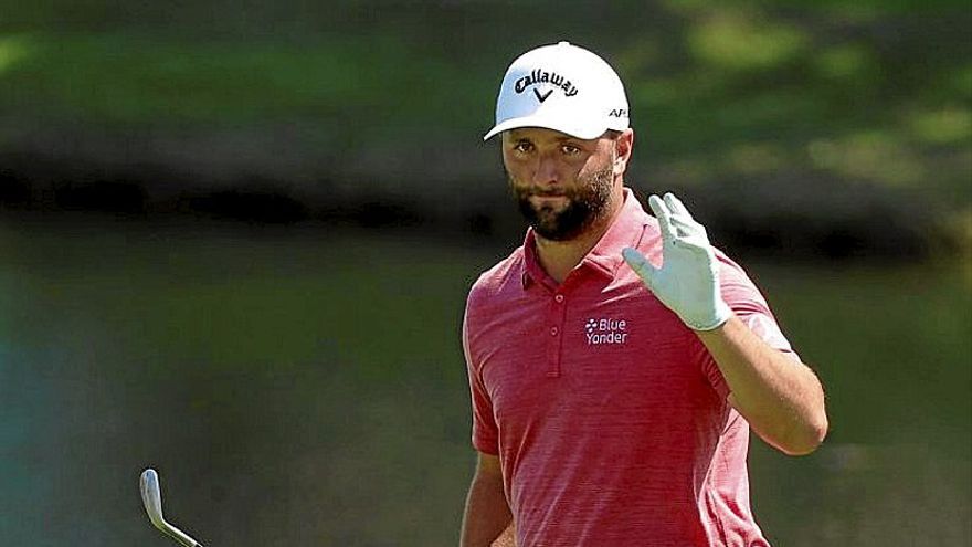 Rahm celebra un buen golpe ayer en el TPC Southwind. | FOTO: AFP