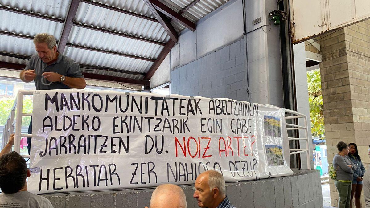 Protesta de los ganaderos de Aralar en Ordizia