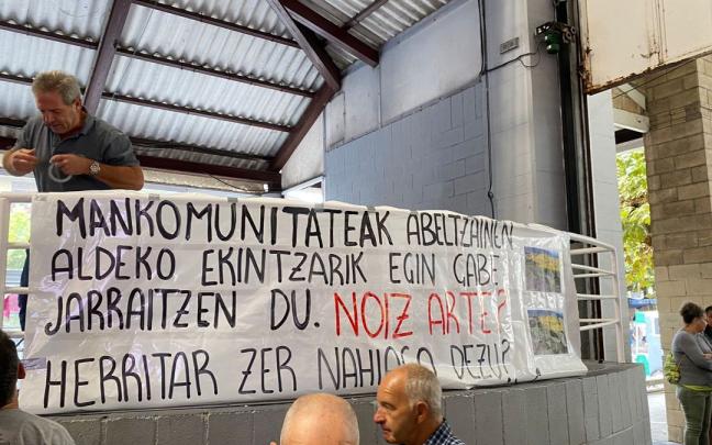 Protesta de los ganaderos de Aralar en Ordizia Protesta de los ganaderos de Aralar en Ordizia