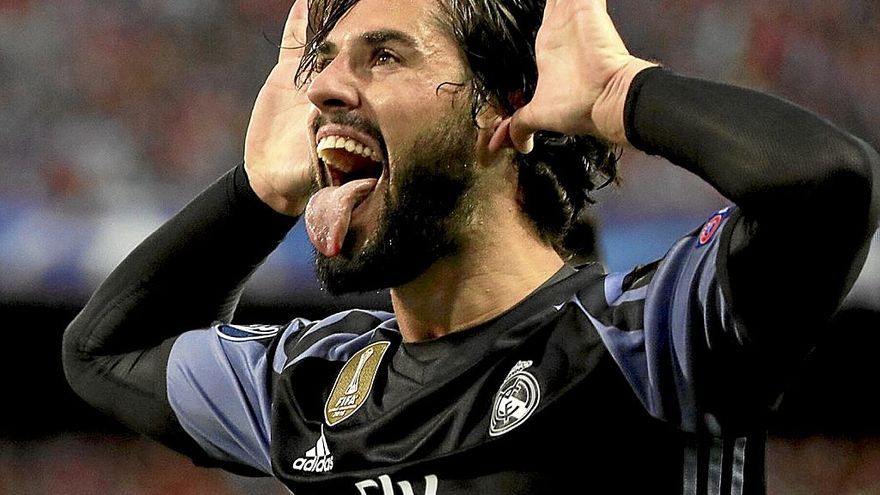 Isco, celebrando un gol con el Real Madrid.