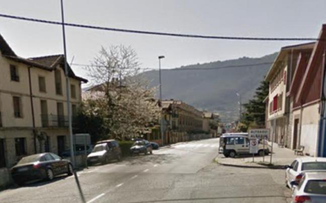 Zona del atropello mortal, a la entrada de Alsasua.