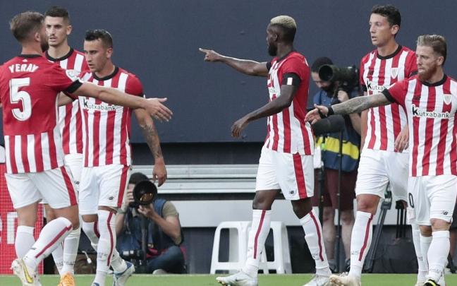 Iñaki Williams celebra su primer gol de la temporada ante el Cádiz el pasado lunes