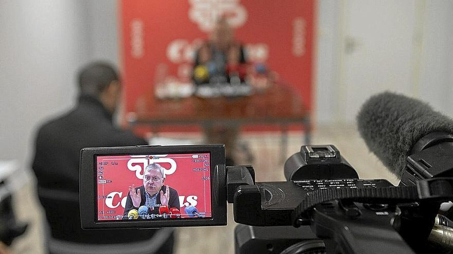 Ángel Iriarte, director de Cáritas Pamplona-Tudela, ayer en la rueda de prensa.