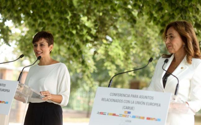 La ministra de Política Territorial, Isabel Rodríguez, con la consejera de Autogobierno, Olatz Garamendi, en julio en Leioa La ministra de Política Territorial, Isabel Rodríguez, con la consejera de Autogobierno, Olatz Garamendi, en julio en Leioa