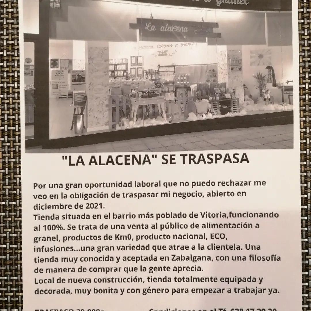 Traspaso de La Alacena en Zabalgana.