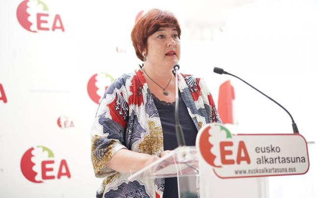 La secretaria general de Eusko Alkartasuna (EA), Eba Blanco. La secretaria general de Eusko Alkartasuna (EA), Eba Blanco.