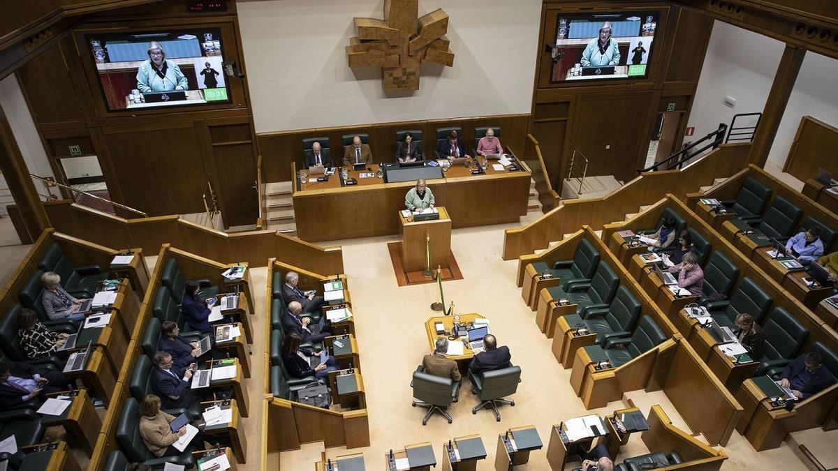 El pleno del Parlamento Vasco.