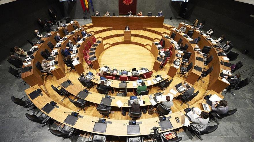 Vista general del hemiciclo del Parlamento de Navarra