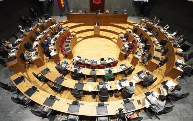 Vista general del hemiciclo del Parlamento de Navarra