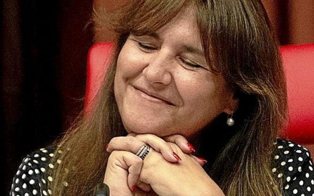 Laura Borràs, en la sala de grupos del Parlament. | FOTO: EUROPA PRESS