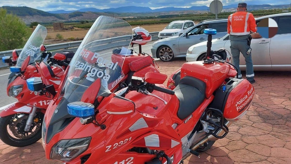 Agentes de la Policía Foral, durante la tramitación