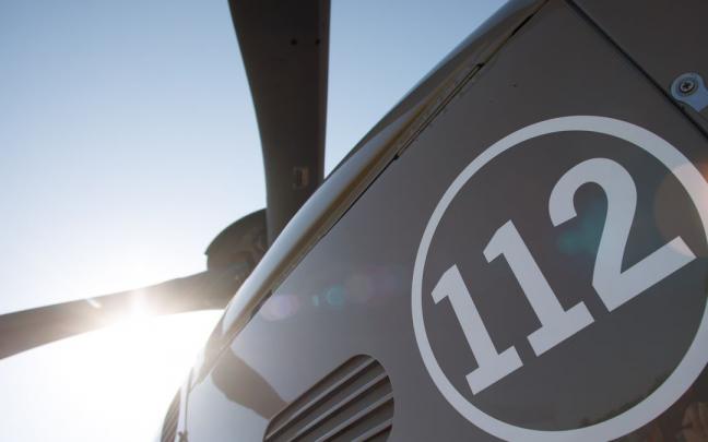 El helicóptero medicalizado del Grupo de Rescate Técnico de Bomberos de Navarra.