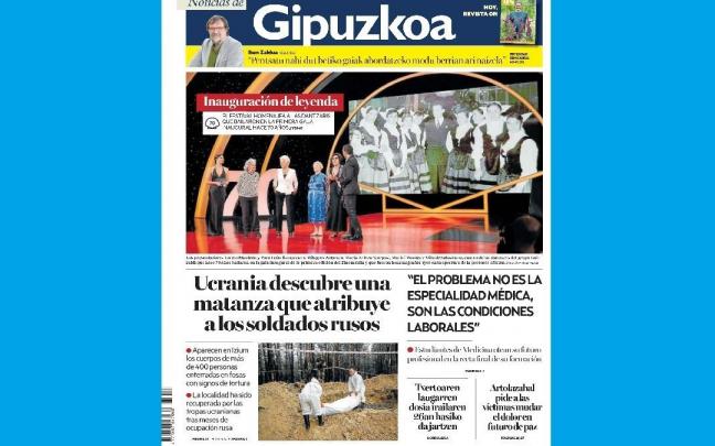 Portada de NOTICIAS DE GIPUZKOA de este sábado, 17 de septiembre