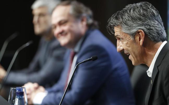 Imanol, feliz tras su renovación con los donostiarras.