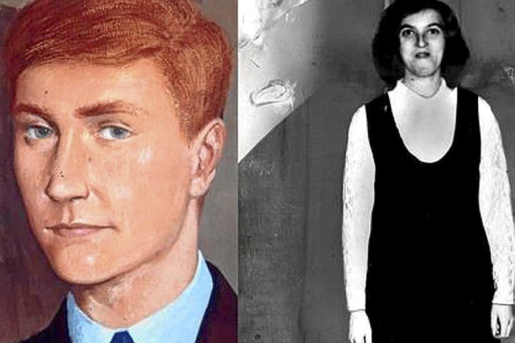 Retrato robot del asesino en serie y una de sus víctimas.