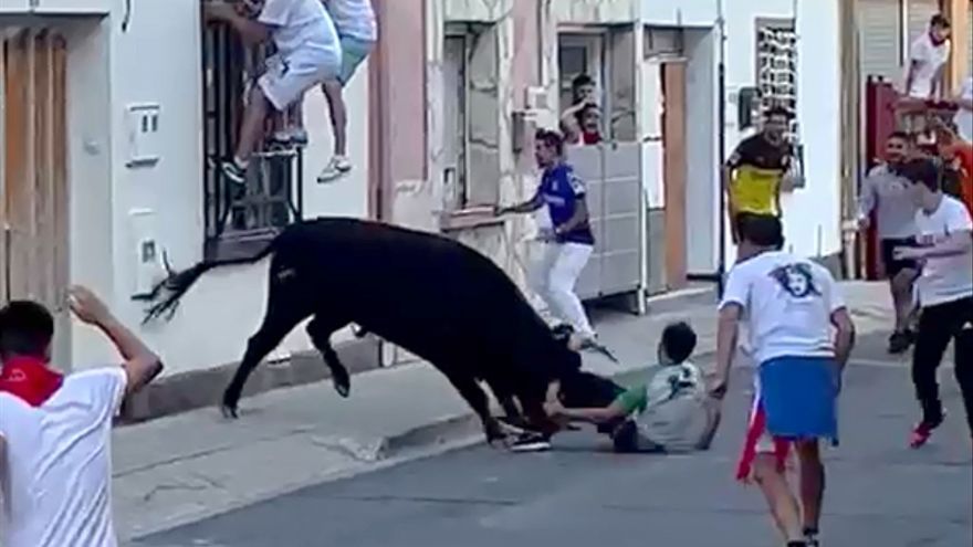 Corneado un joven en el encierro de Lodosa el lunes por la tarde