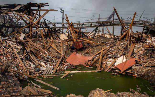 Ataques rusos en la ciudad de Síversk.
