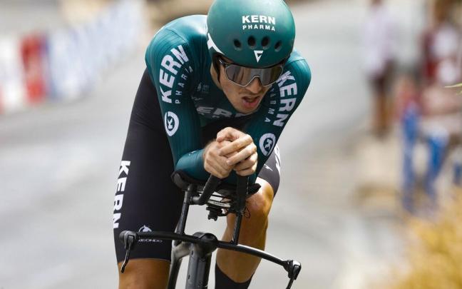 Urko Berrade, en una crono de la Vuelta. Urko Berrade, en una crono de la Vuelta.