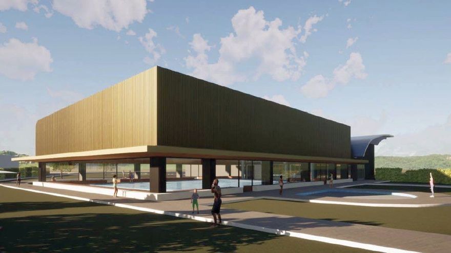 Infograf&iacute;a de la nueva cubierta de las piscinas de Abadi&ntilde;o.