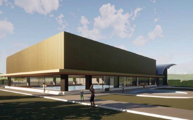 Infograf&iacute;a de la nueva cubierta de las piscinas de Abadi&ntilde;o.