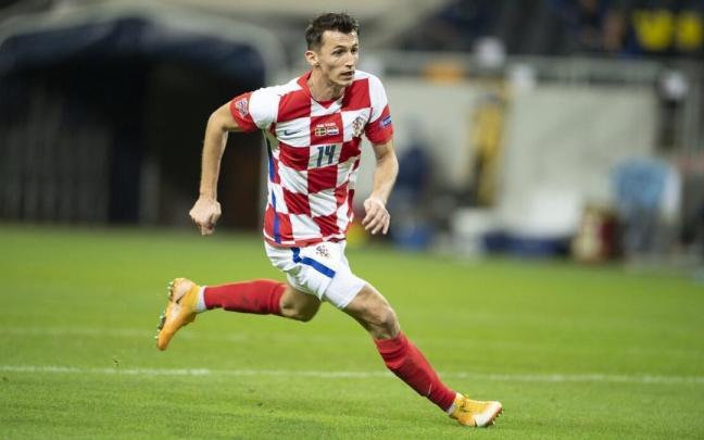 Ante Budimir, en un encuentro de Croacia. Ante Budimir, en un encuentro de Croacia.