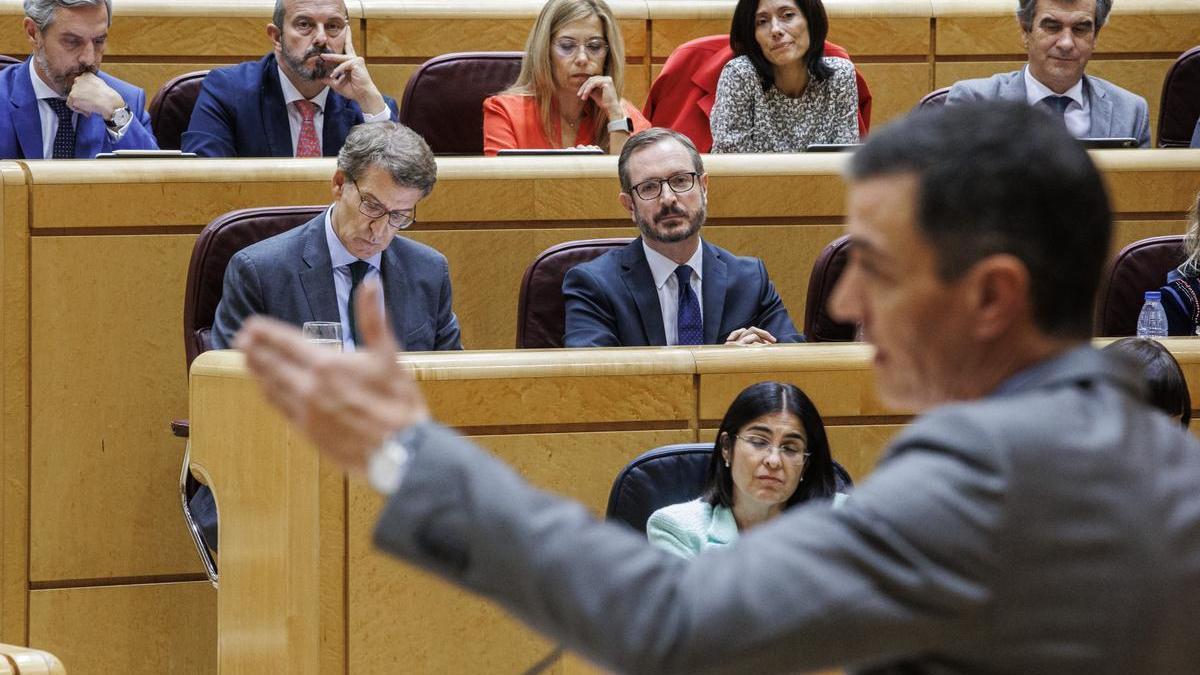 Sánchez interviene en el Senado.