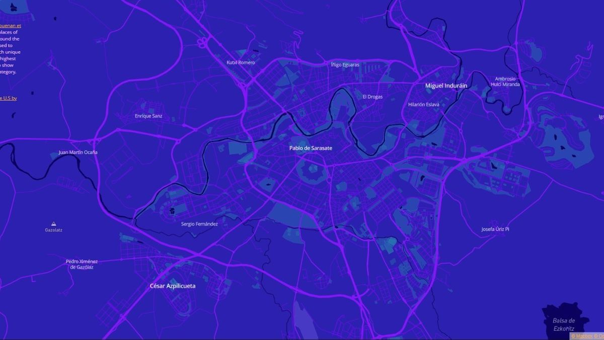 Pamplona en el mapa interactivo.