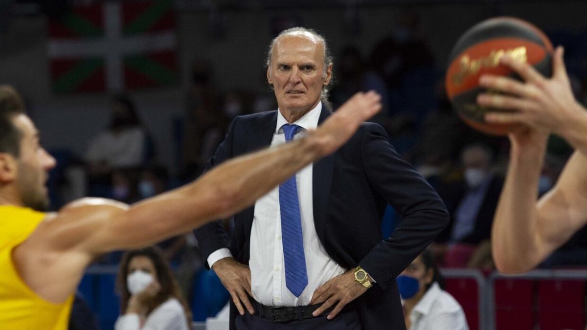 Dusko Ivanovic, en el banquillo del Baskonia en 2021