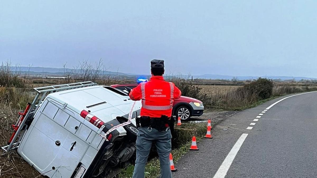 Imagen del vehículo accidentado