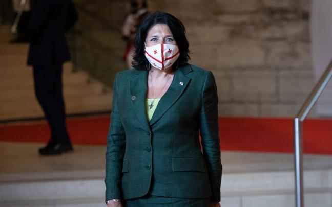 La presidenta de Georgia Salome Zourabichvili.