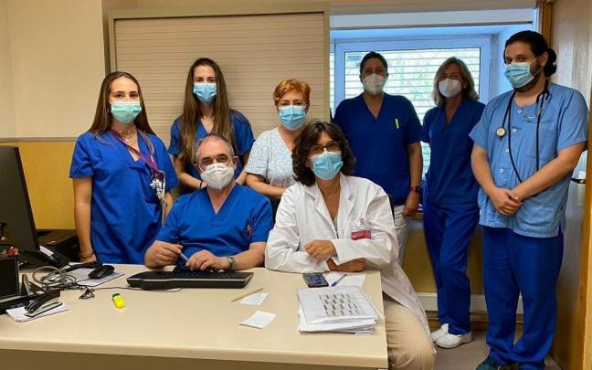 Profesionales del centro de salud de Tudela Oeste con la psicóloga