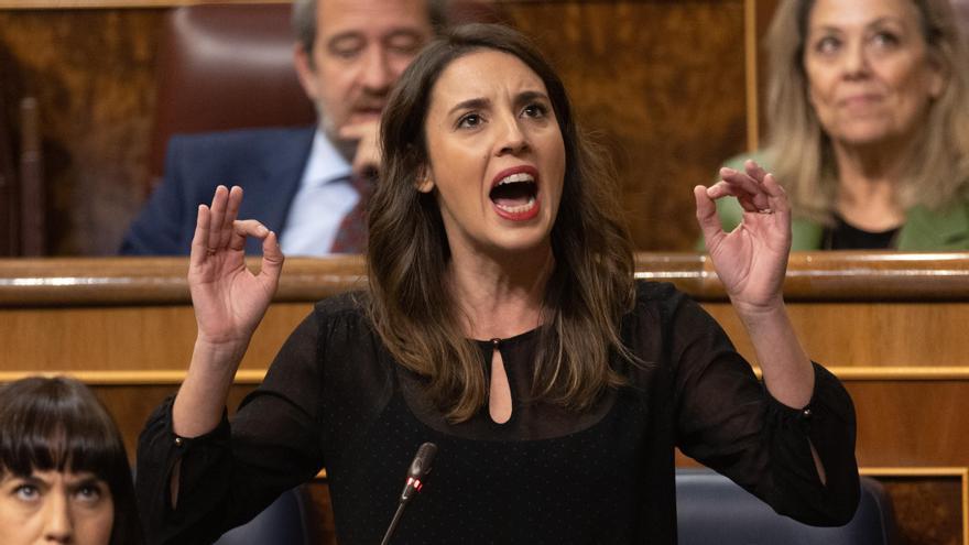 La ministra de Igualdad, Irene Montero, acusó ayer al PP de fomentar la "cultura de la violación".