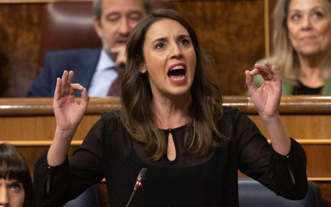 La ministra de Igualdad, Irene Montero, acusó ayer al PP de fomentar la "cultura de la violación".