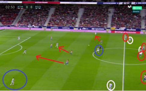 Una captura de pantalla del partido de este domingo.