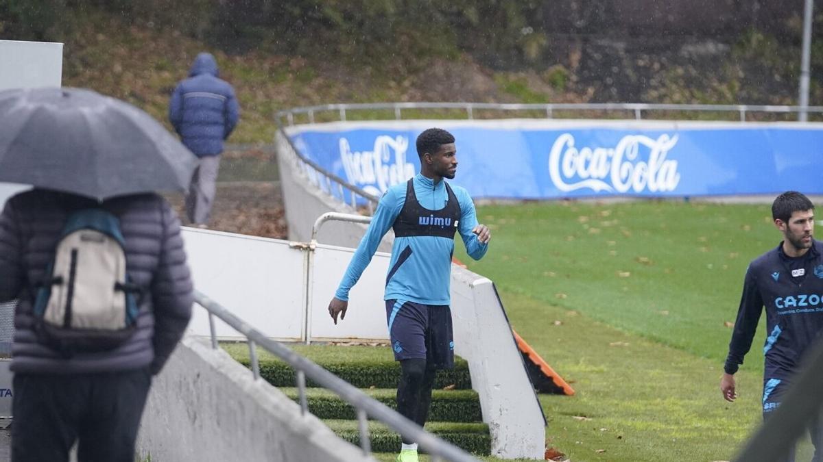 Momo Cho, en un entrenamiento en Zubieta.