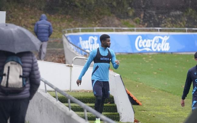 Momo Cho, en un entrenamiento en Zubieta.