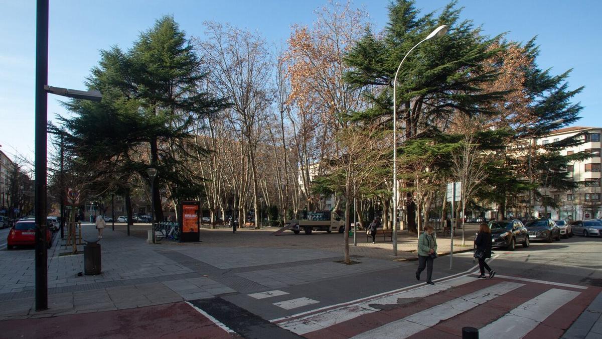 Imagen de la plaza de la Cruz, donde el Ayuntamiento tiene previsto intervenir.