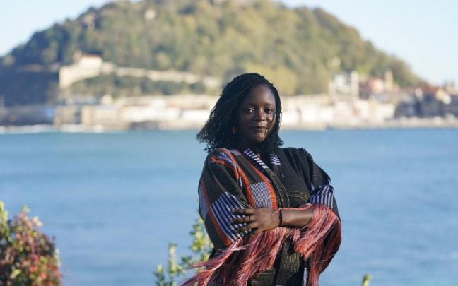 Fatmata Binta, ayer en el palacio de Miramar