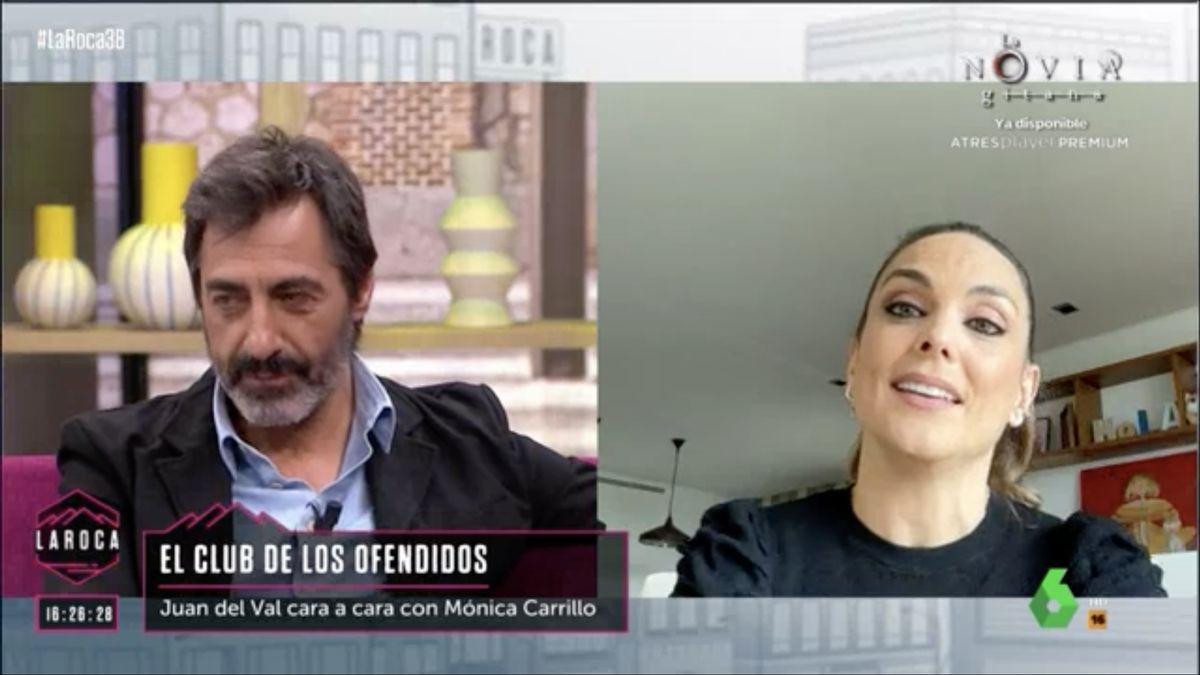 Mónica Carrillo habla con Juan del Val en 'La Roca'.