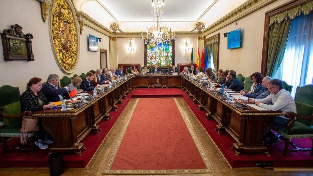 Imagen de una sesión plenaria en el Ayuntamiento de Pamplona.